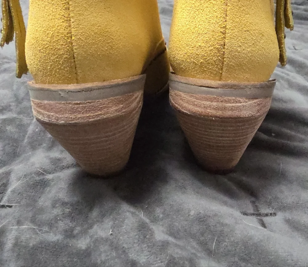 Dingo Mustard Ankle Boots with Studded Detail - Picture 6 of 10